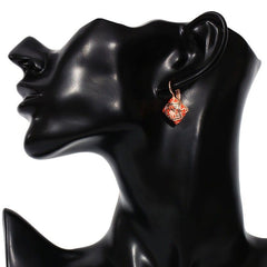 3 x Square Enamel Drop Earrings Set