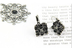 3 x Vintage Square Earrings Set