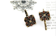 3 x Vintage Square Earrings Set