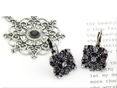 3 x Vintage Square Earrings Set