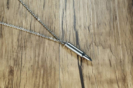 Stainless Steel Bullet Necklace for Ashes