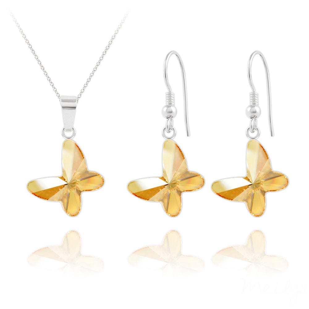 Butterfly Fine Silver Jewellery Set