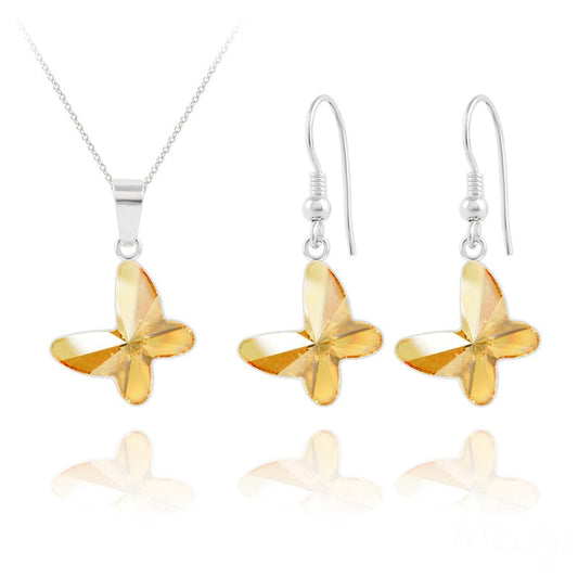 Butterfly Fine Silver Jewellery Set