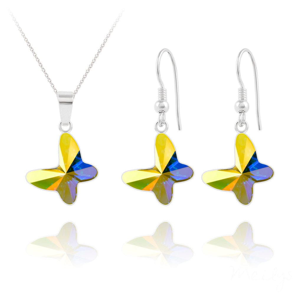 Butterfly Silver Jewellery Set