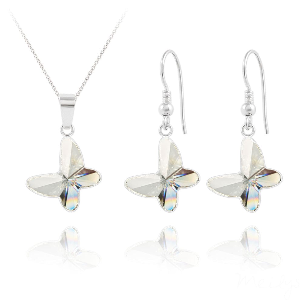 Butterfly Silver Jewellery Set