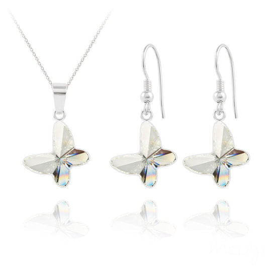 Butterfly Silver Jewellery Set