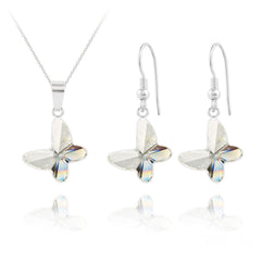 Butterfly Silver Jewellery Set