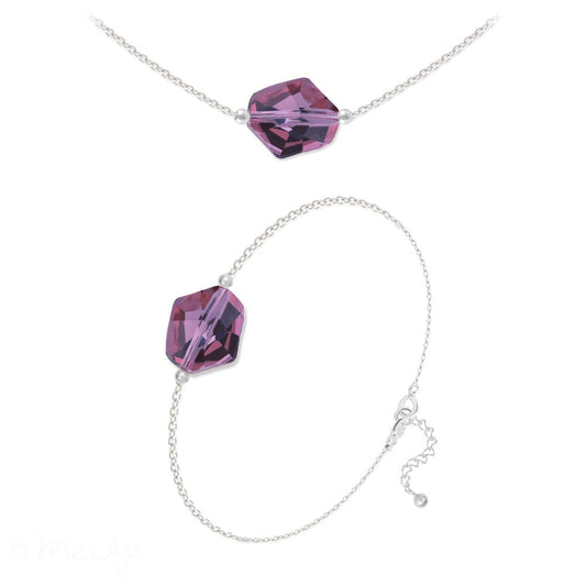 Amethyst Choker & Bracelet Luxury  Jewellery Set