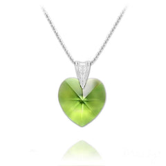 Silver Geniune Peridot Necklace