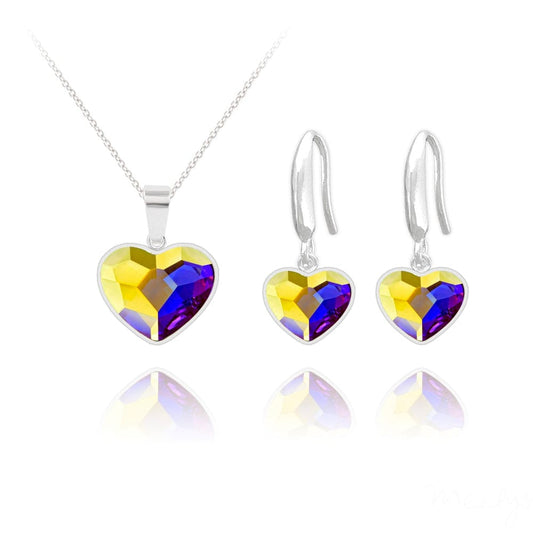 Heart Earrings & Necklace Luxury Jewellery Set