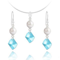 Aquamarine Cosmic Silver Fine Jewellery Set