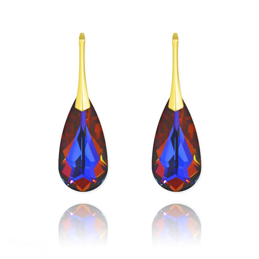 24K Gold Teardrop Earrings