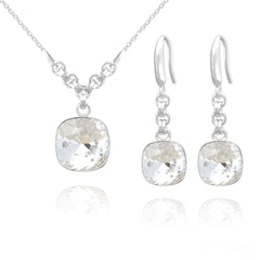 Cushion Cut Fine Silver Jewellery Set