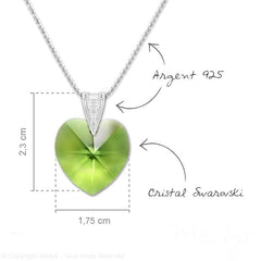 Silver Geniune Green Necklace
