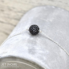 Crystal Black Studded Bracelet