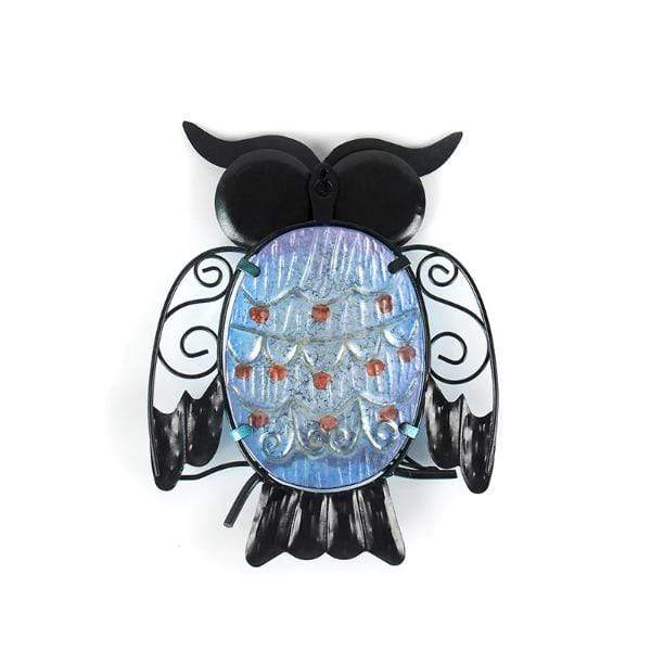 Metal Blue Owl Wall Art