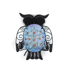 Metal Blue Owl Wall Art