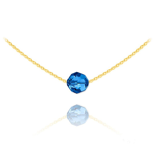24K Gold Capri Blue Choker Necklace