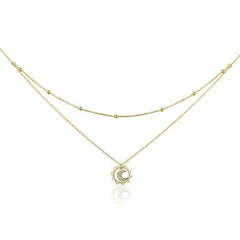 Double Chain Sun Necklace