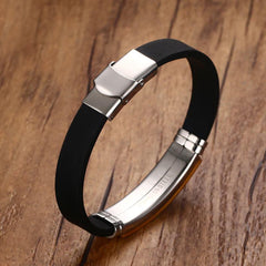 Stainless Scorpion Silicone Bracelet