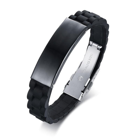 Custom Stainless Steel Black Bracelet