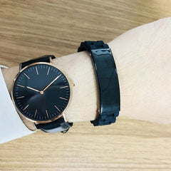 Custom Stainless Steel Black Bracelet