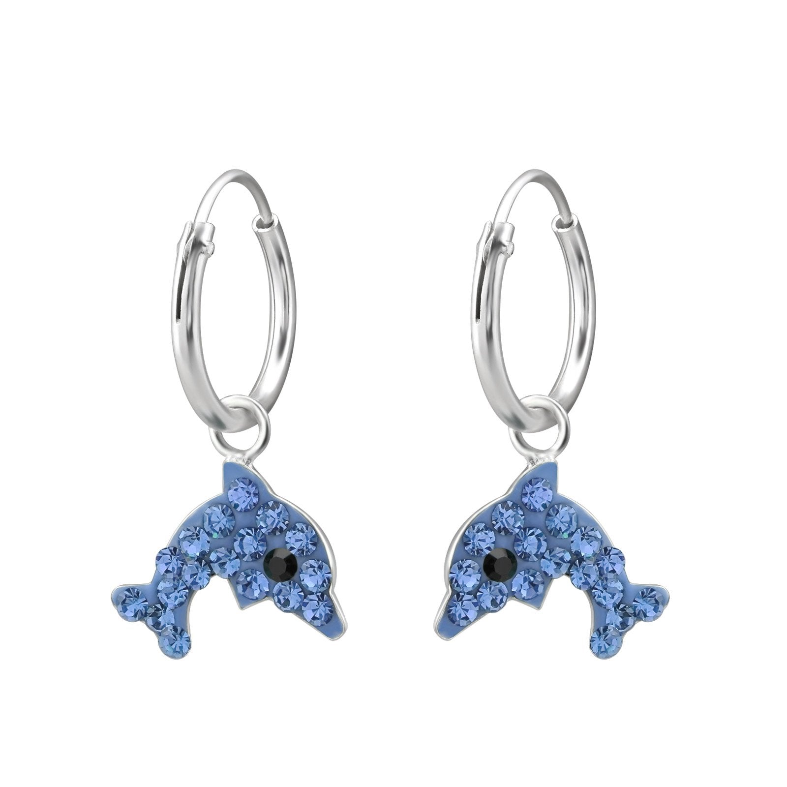 Dolphin Hanging Hoop Earrings for Girls