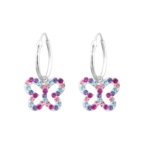 Children's Silver Butterfly earrings