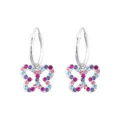 Children's Silver Butterfly earrings