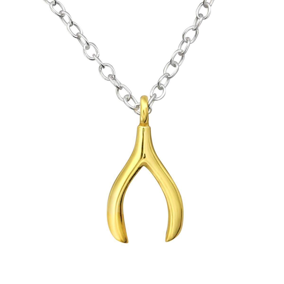 Sterling Silver Wishbone Necklace