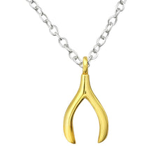 Sterling Silver Wishbone Necklace