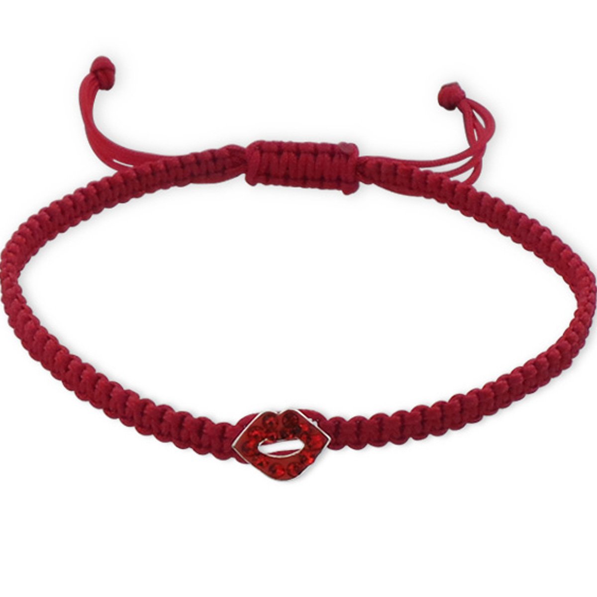 Children's Sterling Silver Adjustable Lips Bracelet 16 CM