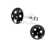 Black and White Stud Earrings