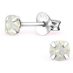 Silver Earrings with Swarovski Crystal