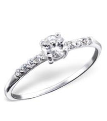 Silver Ring encrusted with Cubic Zirconia