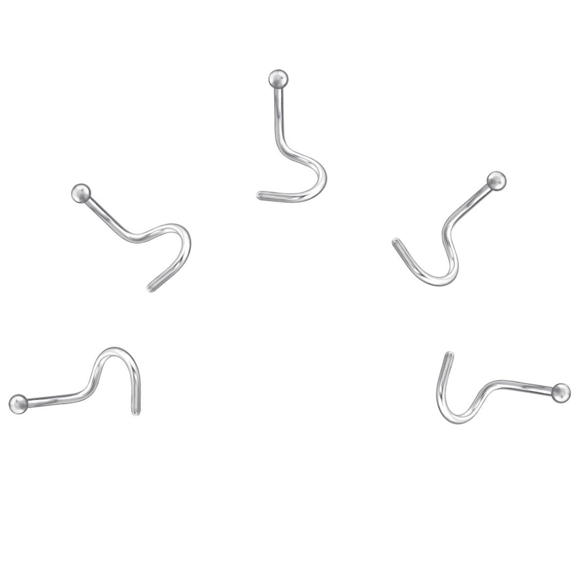 5 X Cone Nose Studs 1.6 mm