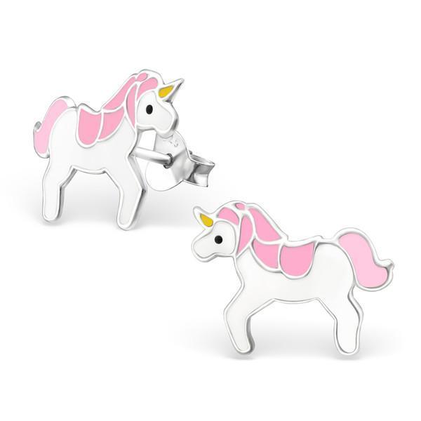 Children's Sterling Silver Unicorn Necklace and Earring Jewellery Set
