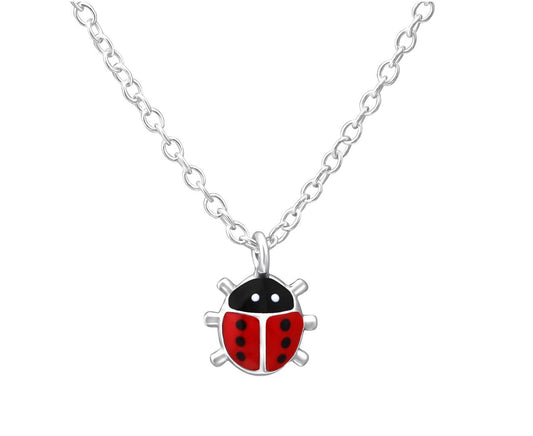 Children's Silver Ladybug Necklace