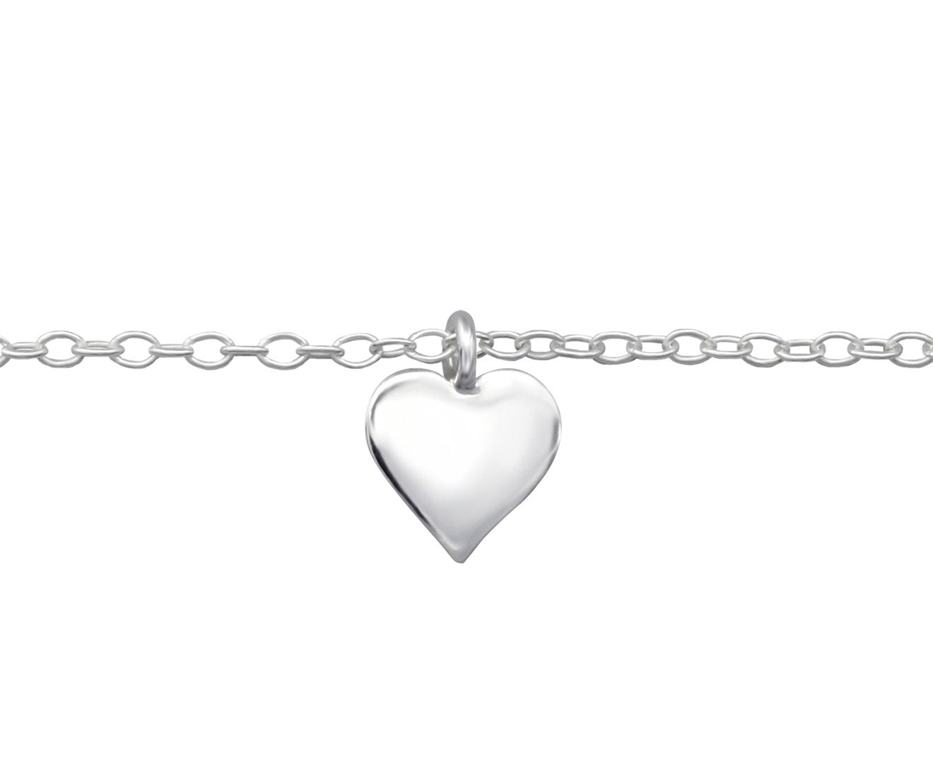Sterling Silver Heart Anklet