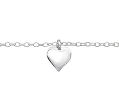 Sterling Silver Heart Anklet