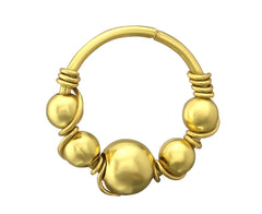 Sterling Silver 8mm Bali Nose Ring