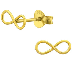Sterling Silver Infinity Stud Earrings