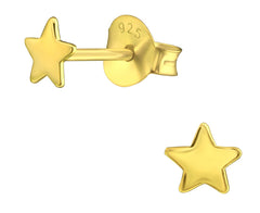 Sterling Silver Star Stud Earrings