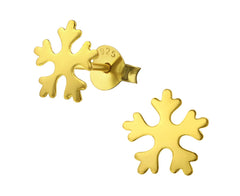 Sterling Silver Snowflake Stud Earrings