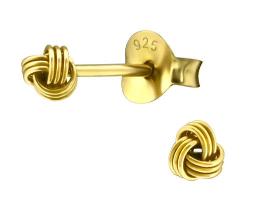Sterling Silver Knot Stud Earrings