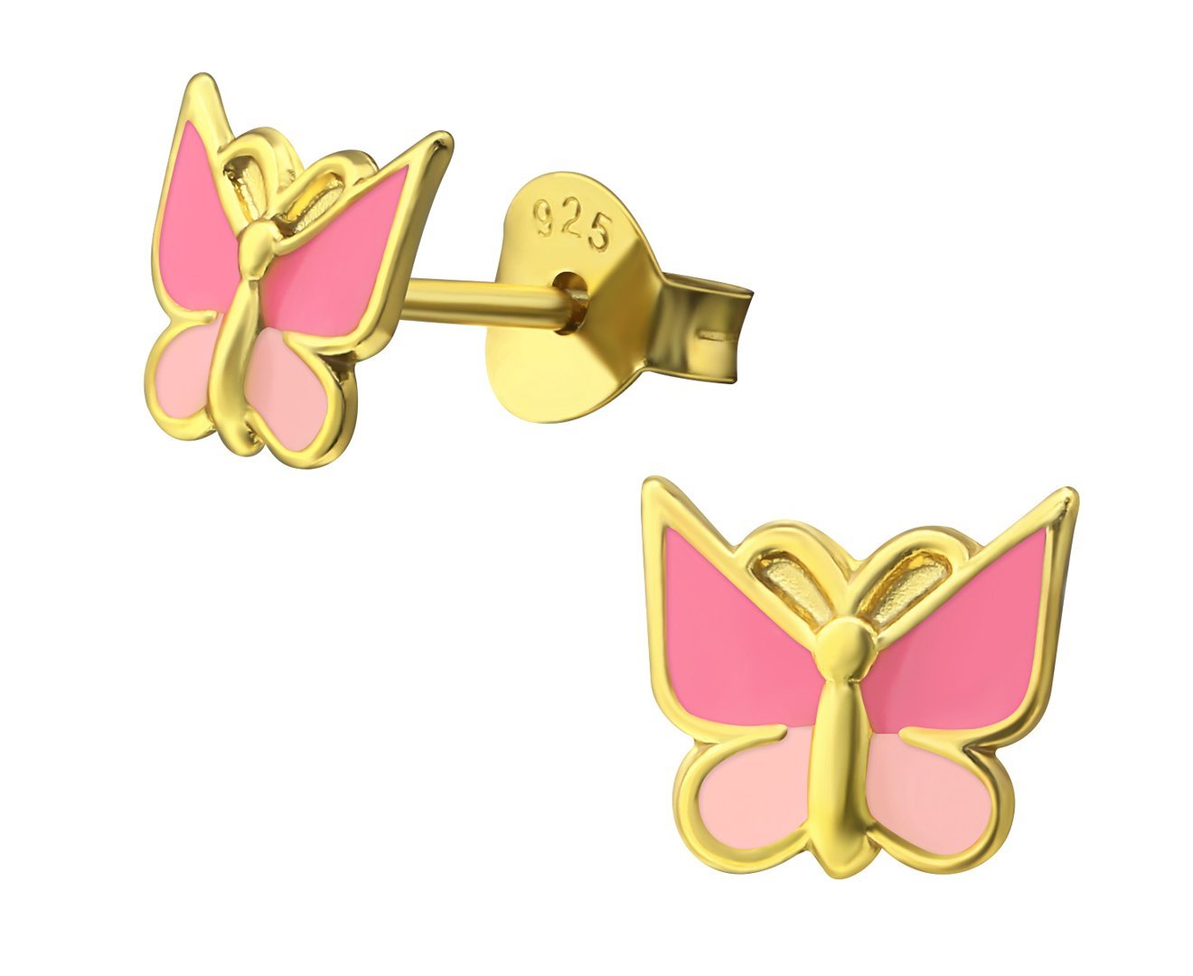 Children's Silver Butterfly Stud Earrings