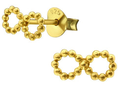 Sterling Silver Infinity Stud Earrings