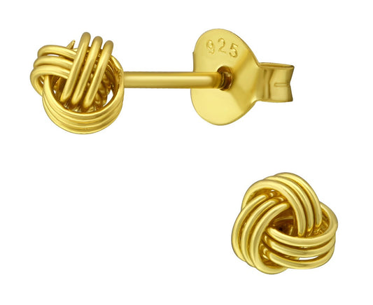 Sterling Silver Knot Stud Earrings