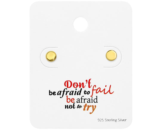 Sterling Silver Circle Stud Earrings on Card