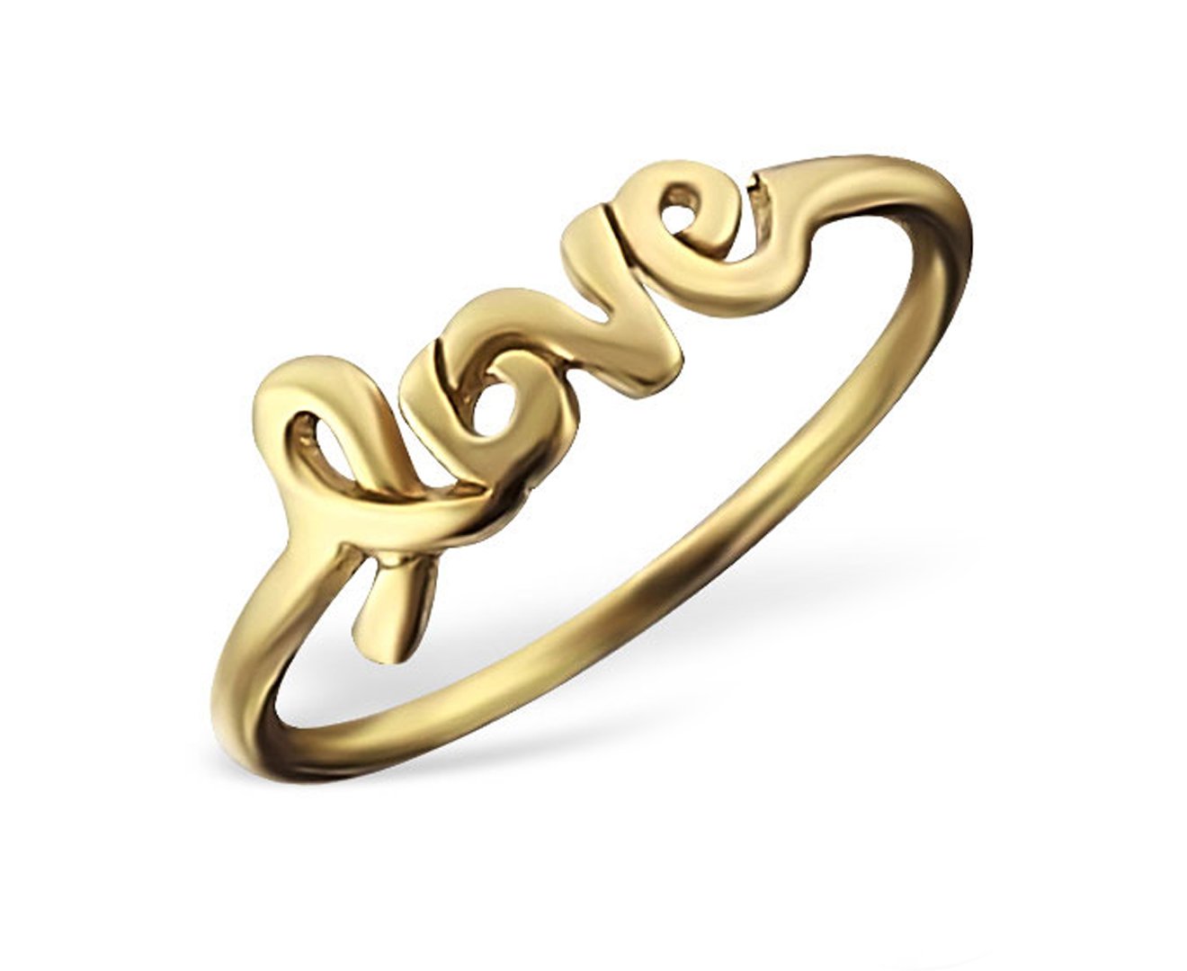 Sterling Silver Love Midi Ring